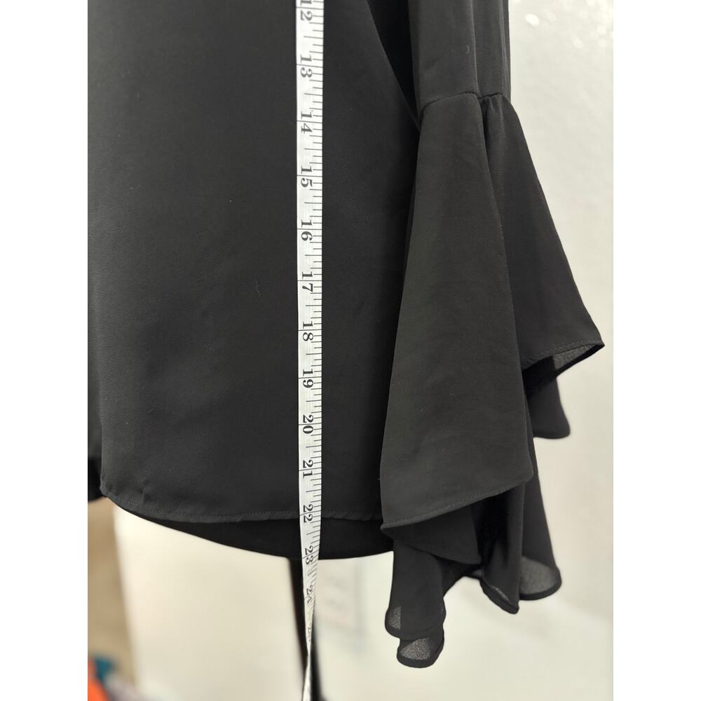 ZARA Trafaluc Collection Black Bell Sleeve Top Size S - Picture 8 of 10